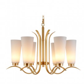 Fine Brass 6 Light Chandelier