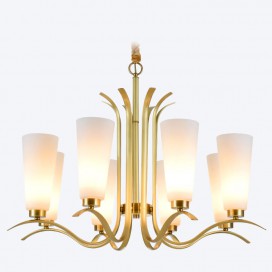 Fine Brass 8 Light Chandelier