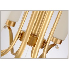 Fine Brass 8 Light Chandelier