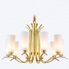 Fine Brass 10 Light Chandelier