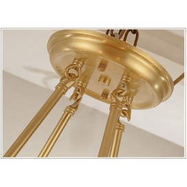 Fine Brass 6 Light Chandelier