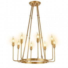 Fine Brass 8 Light Chandelier