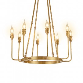 Fine Brass 8 Light Chandelier