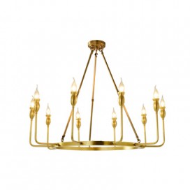Fine Brass 10 Light Candle Style Chandelier LightingO Australia