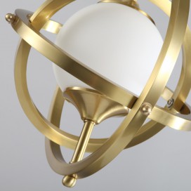 Globe Fine Brass 1 Light Pendant Light
