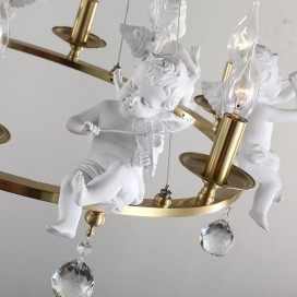 Fine Brass 6 Light Chandelier