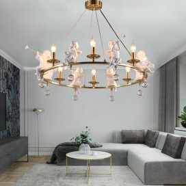 Fine Brass 8 Light Chandelier