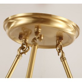 Fine Brass 6 Light Chandelier