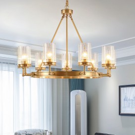 Fine Brass 9 Light Chandelier