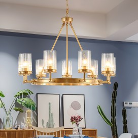 Fine Brass 9 Light Chandelier