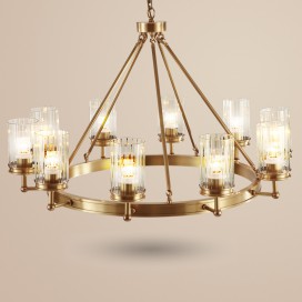 Fine Brass 10 Light Chandelier