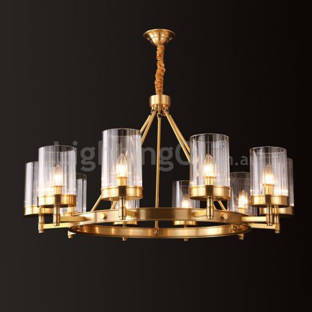 Fine Brass 10 Light Chandelier