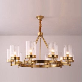 Fine Brass 10 Light Chandelier