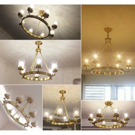 Fine Brass 10 Light Chandelier