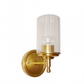 Fine Brass 1 Light Wall Sconce with Glass Shade