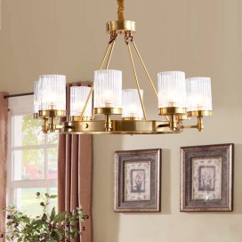 Fine Brass 8 Light Chandelier