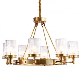 Fine Brass 8 Light Chandelier