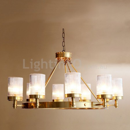 Fine Brass 10 Light Chandelier