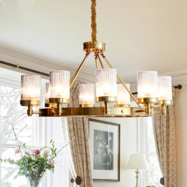 Fine Brass 10 Light Chandelier