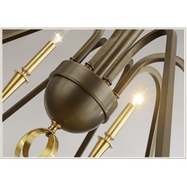 Fine Brass 6 Light Chandelier