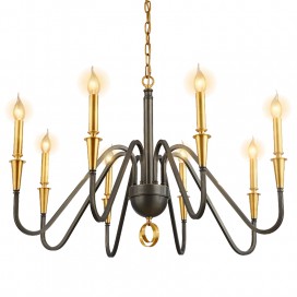 Fine Brass 8 Light Chandelier