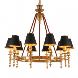 Fine Brass 10 Light Chandelier