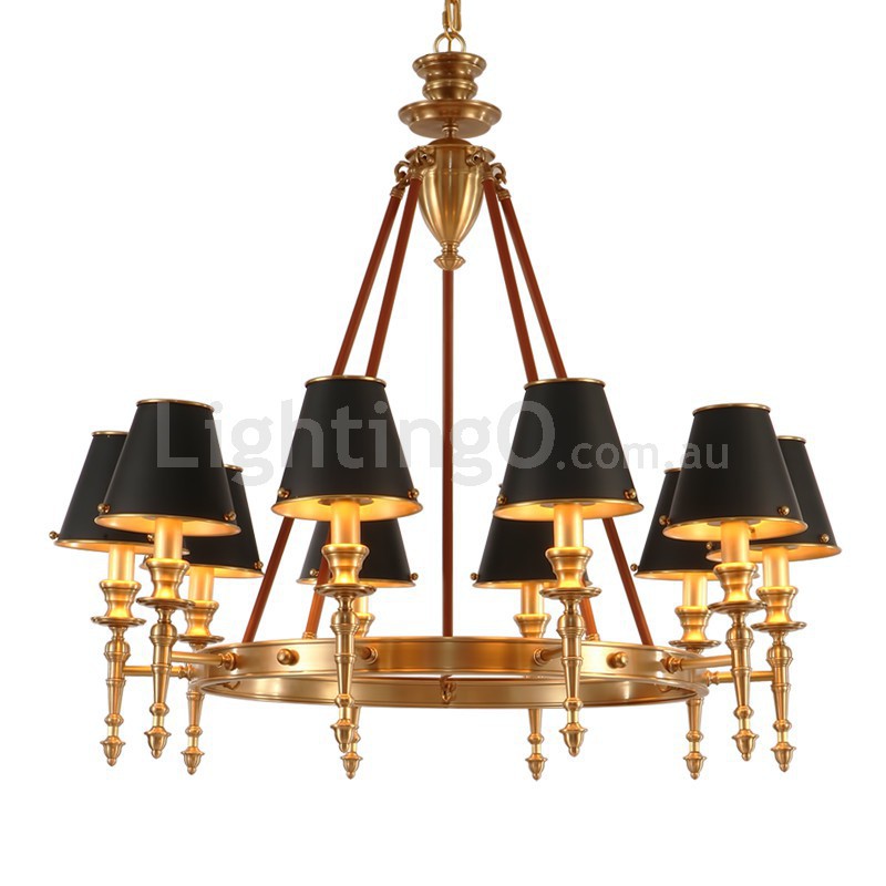 Brass chandelier shades deals