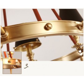 Fine Brass 10 Light Chandelier