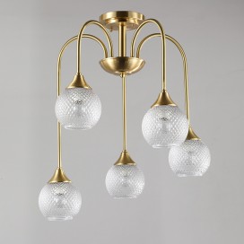 Fine Brass 5 Light Chandelier