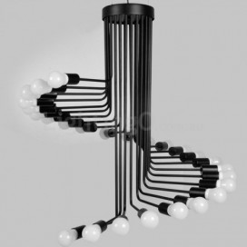 Black 26 Light Retro Vintage Modern/ Contemporary Chandelier