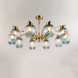 Fine Brass 10 Light Crystal Chandelier