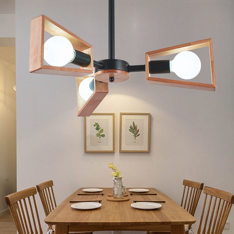 Wood shop modern chandelier