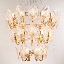 Fine Brass 30 Light Chandelier