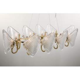 Fine Brass 10 Light Chandelier