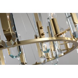 Fine Brass 8 Light Crystal Chandelier