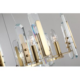 Fine Brass 8 Light Crystal Chandelier