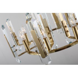 Fine Brass 8 Light Crystal Chandelier