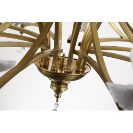 Fine Brass 5 Light Crystal Chandelier