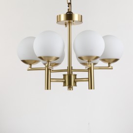 Fine Brass 6 Light Chandelier