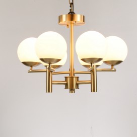 Fine Brass 6 Light Chandelier