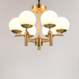 Fine Brass 6 Light Chandelier