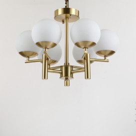Fine Brass 6 Light Chandelier