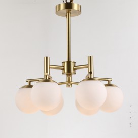 Fine Brass 6 Light Chandelier