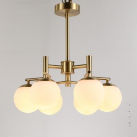 Fine Brass 6 Light Chandelier