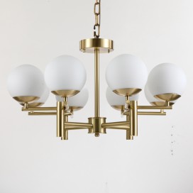 Fine Brass 8 Light Chandelier