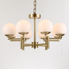 Fine Brass 8 Light Chandelier