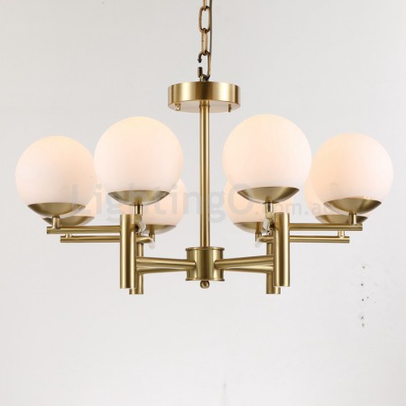 Fine Brass 8 Light Chandelier