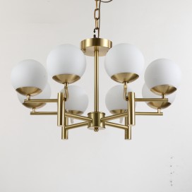 Fine Brass 8 Light Chandelier