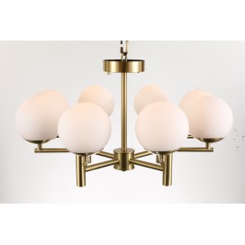 Fine Brass 8 Light Chandelier