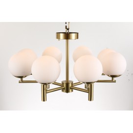 Fine Brass 8 Light Chandelier